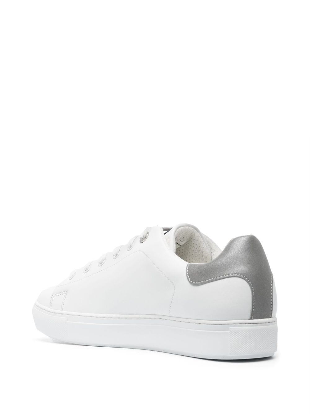 logo-print leather low-top sneakers - 3