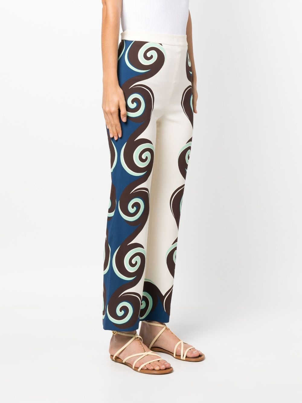 Stretch geometric-print trousers - 3
