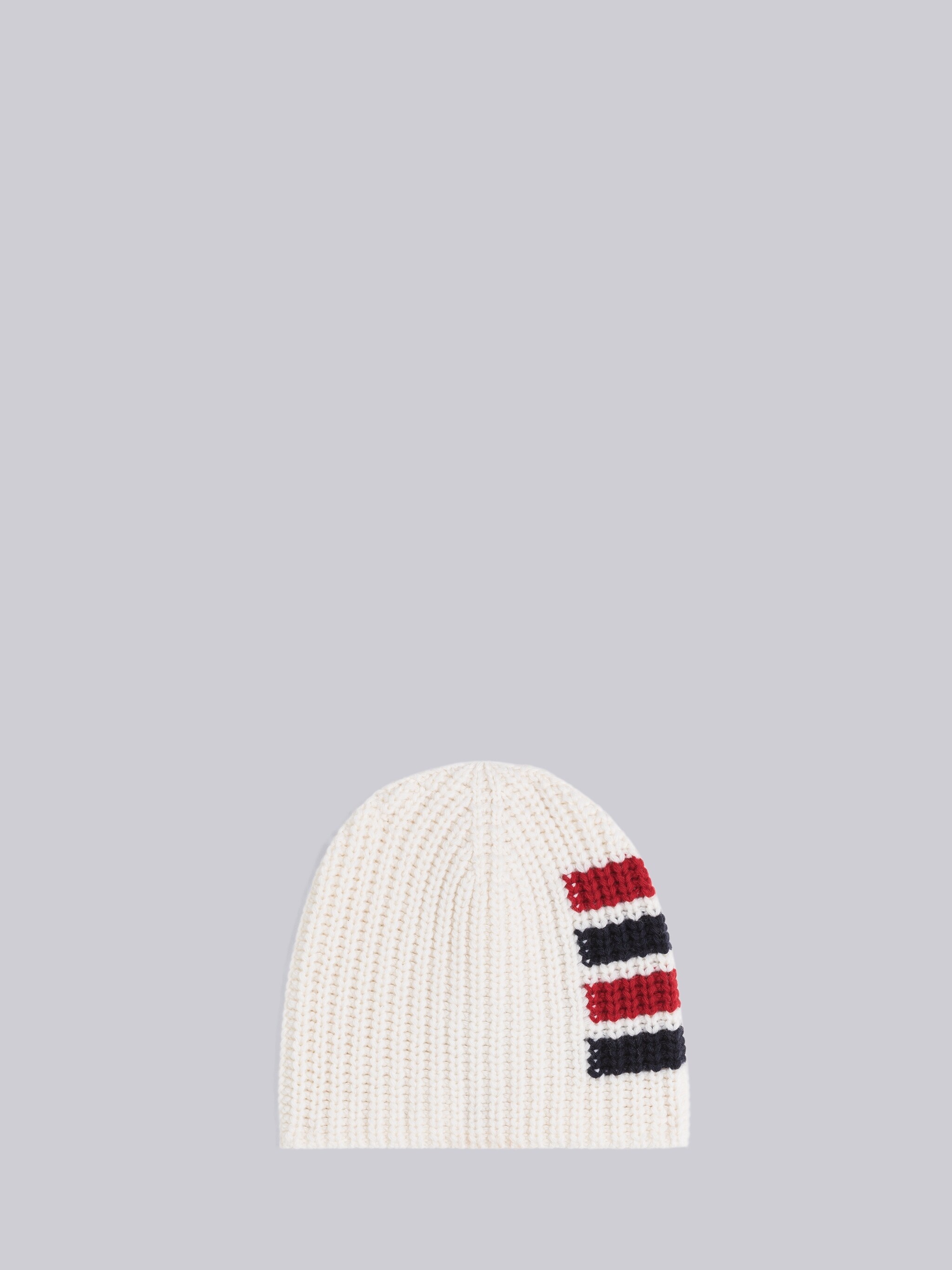 Merino 4-Bar Chunky Half Cardigan Stitch Hat - 1