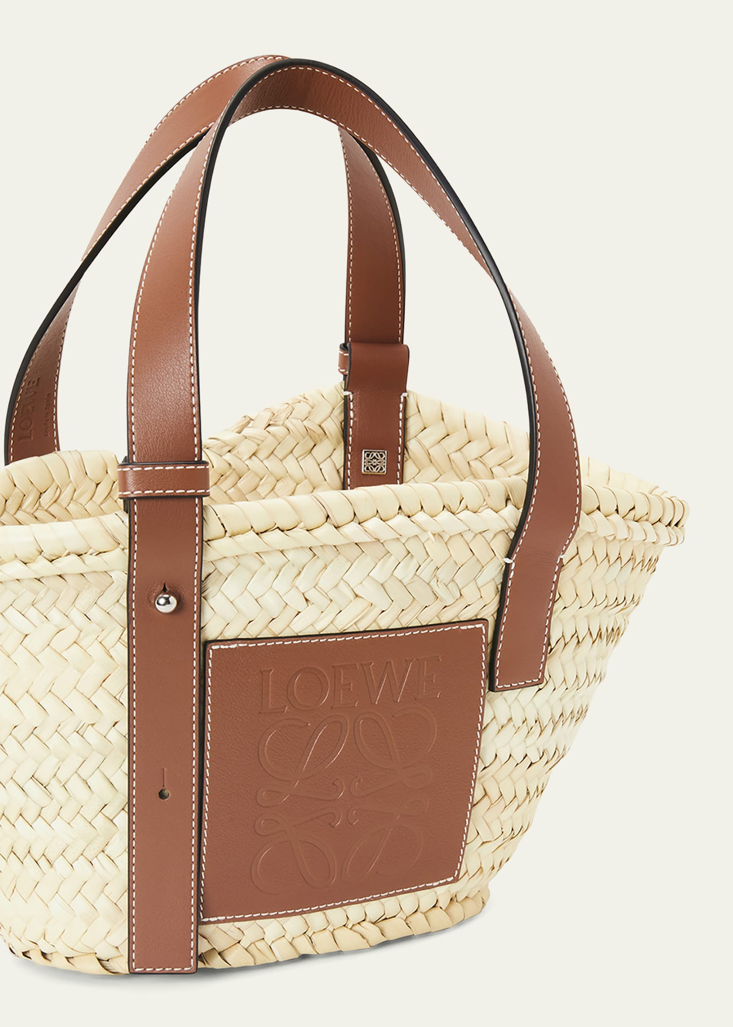 Basket Small Palm Tote Bag - 5