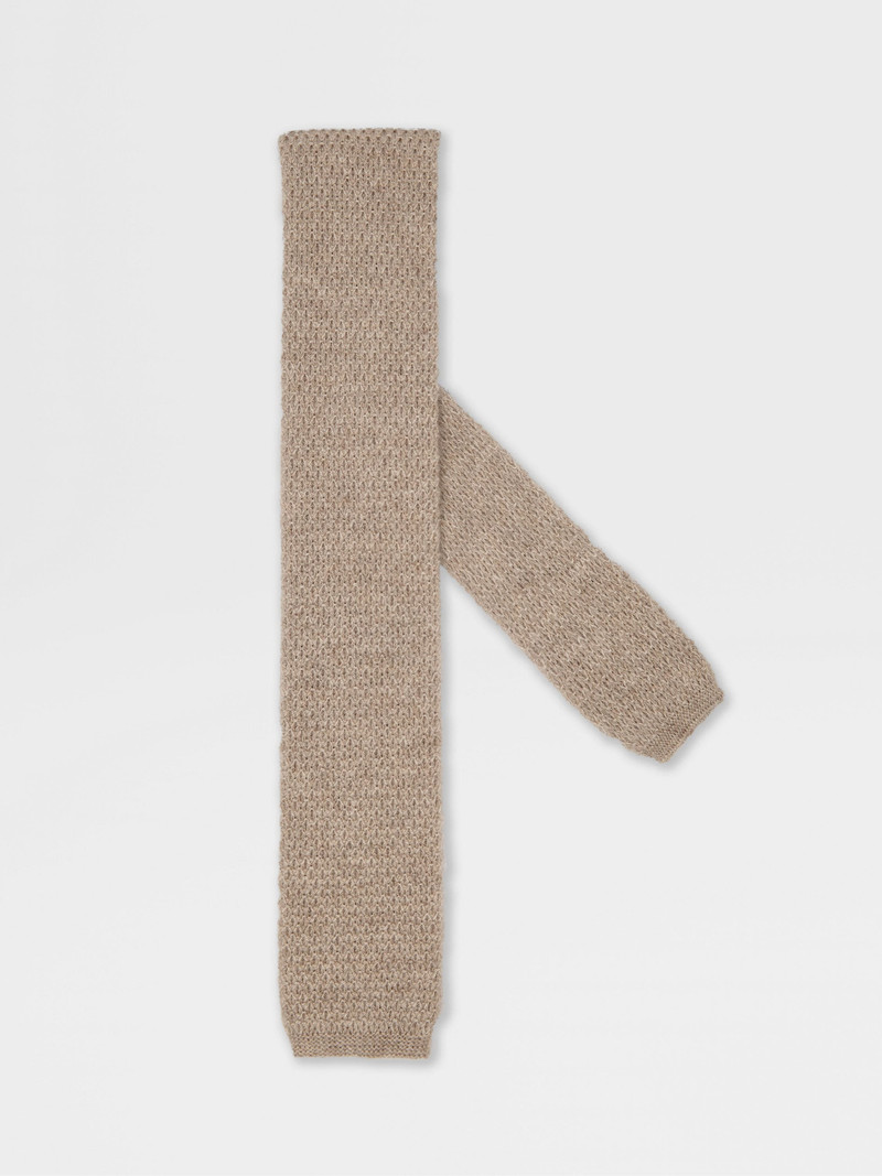 BEIGE OASI CASHMERE TIE 1