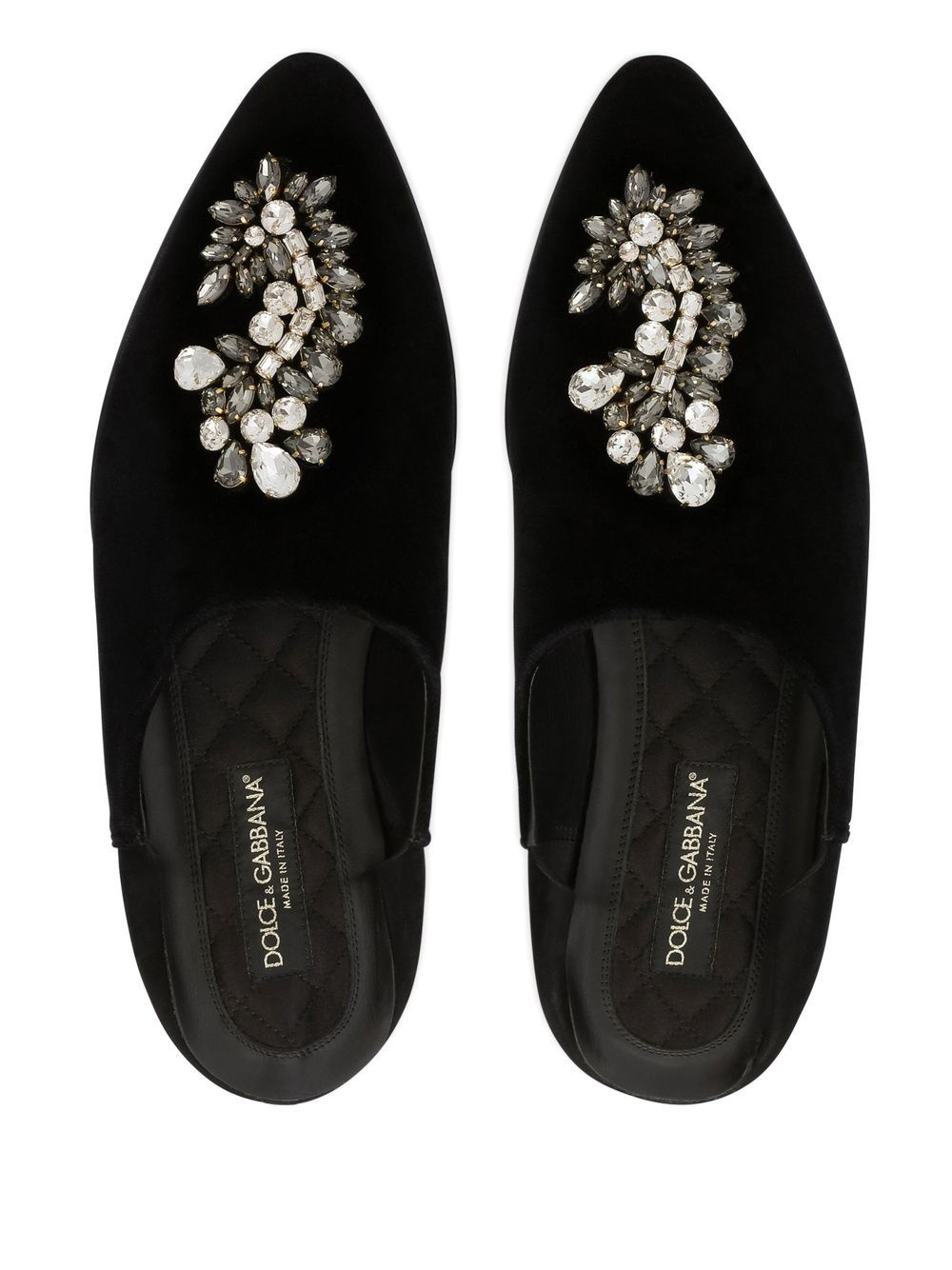 crystal-embellished slippers - 4