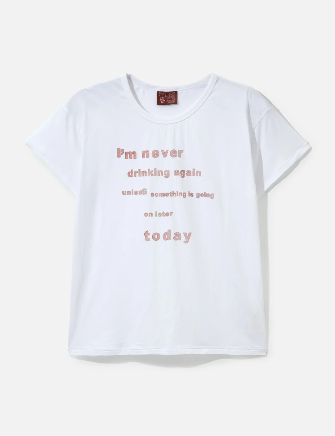 NEVER DRINKING AGAIN MENS T-SHIRT - 1