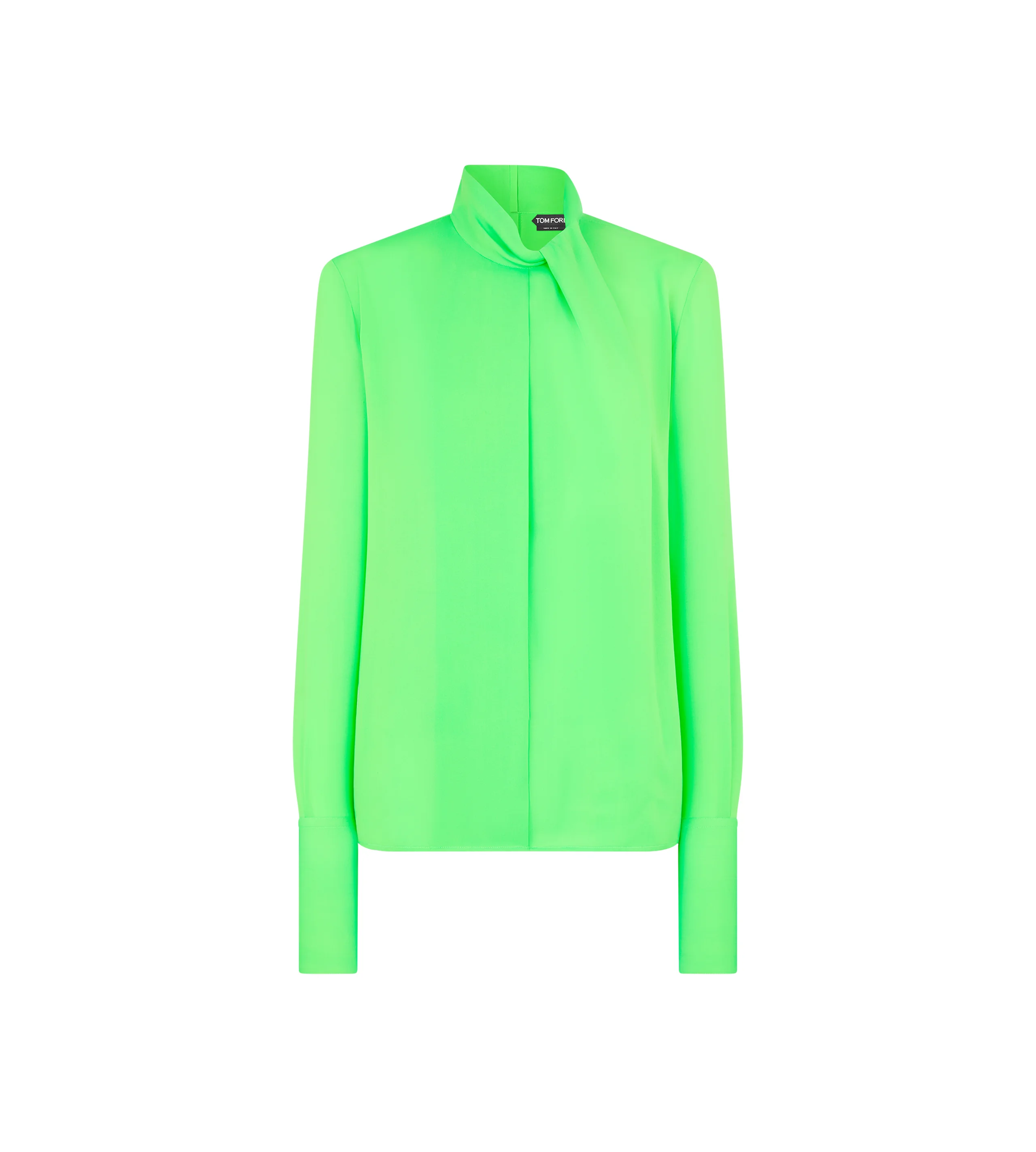 WASHED SILK GEORGETTE LONG SLEEVE BLOUSE - 1