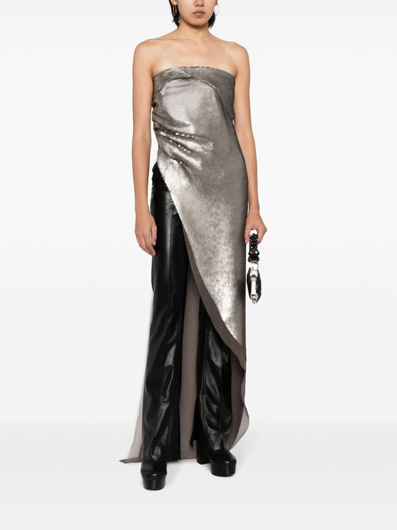 Rick Owens Luxor asymmetric sequinned top outlook
