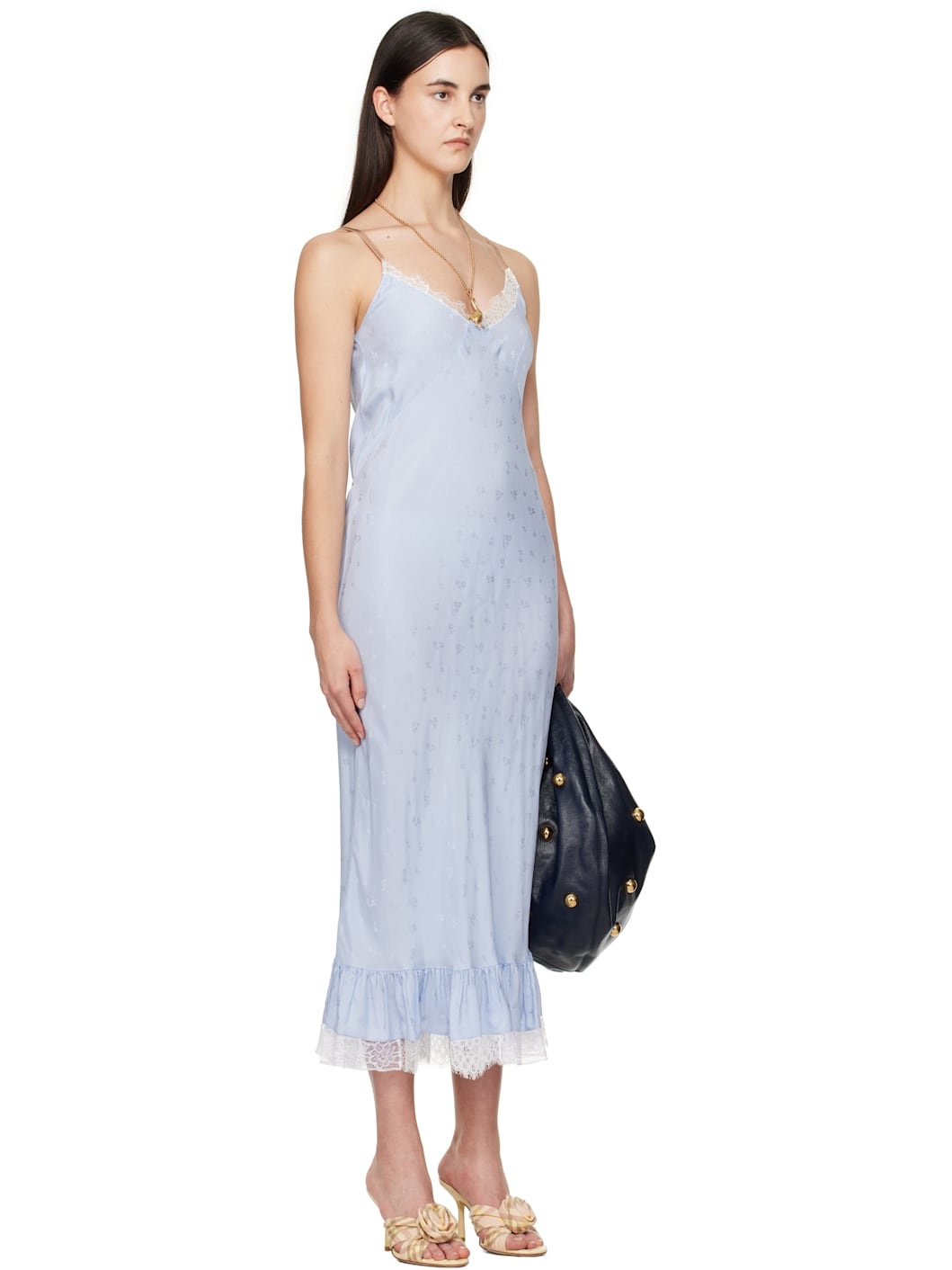 Blue Tailored Twist Maxi Dress - 2