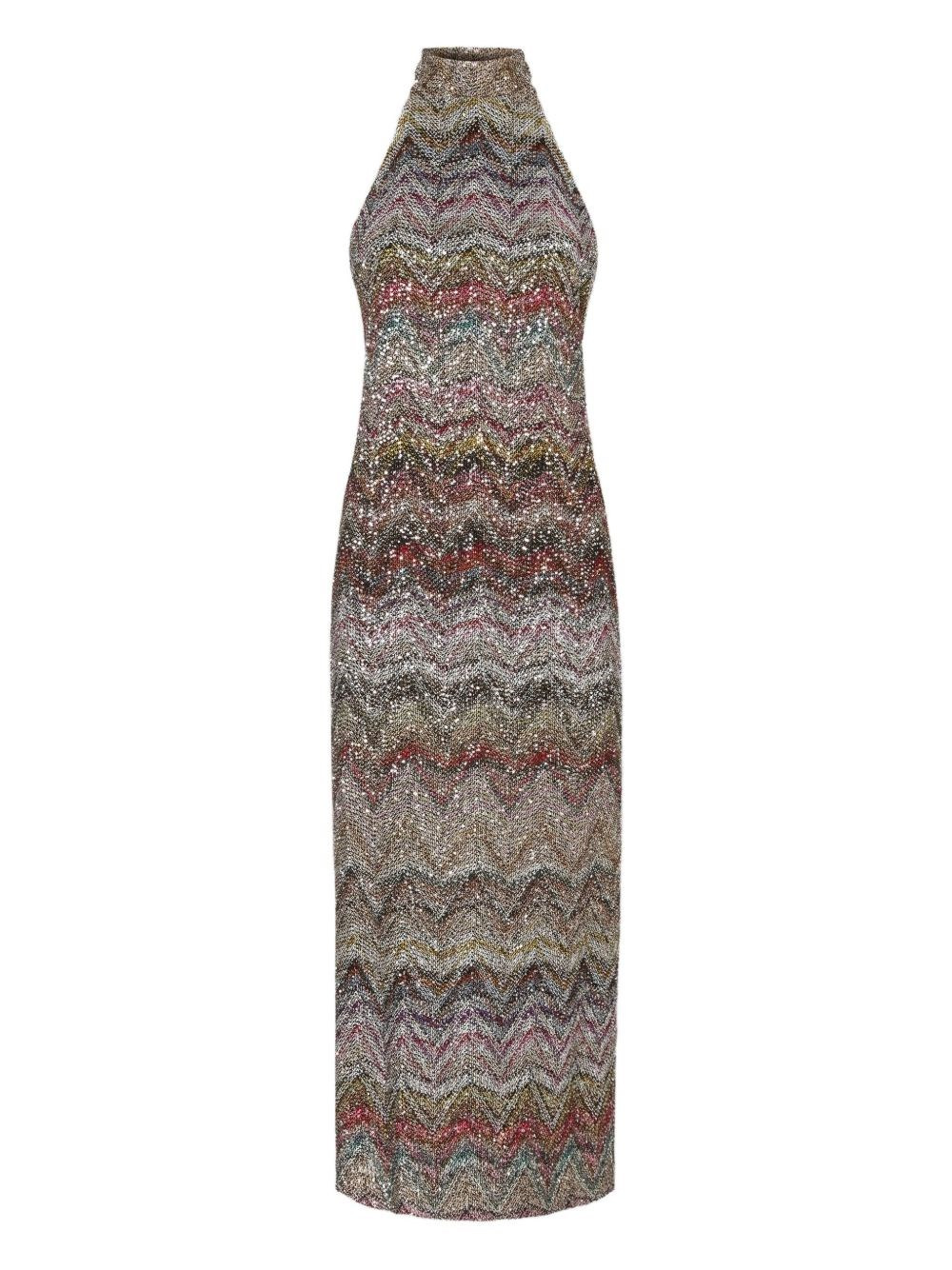 High-neck long dress - 1