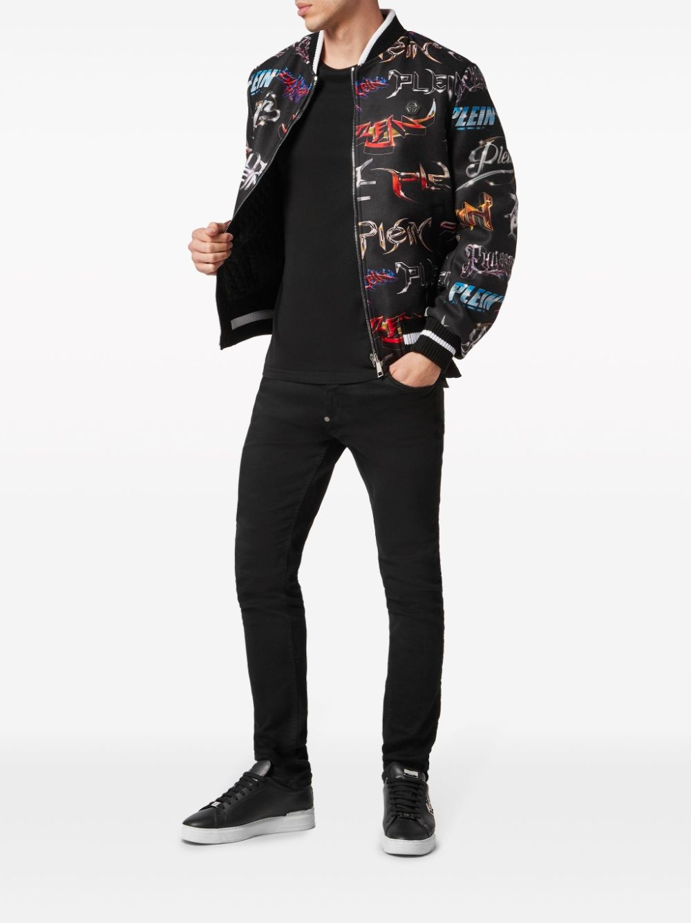 Lettering  reversible bomber jacket - 2