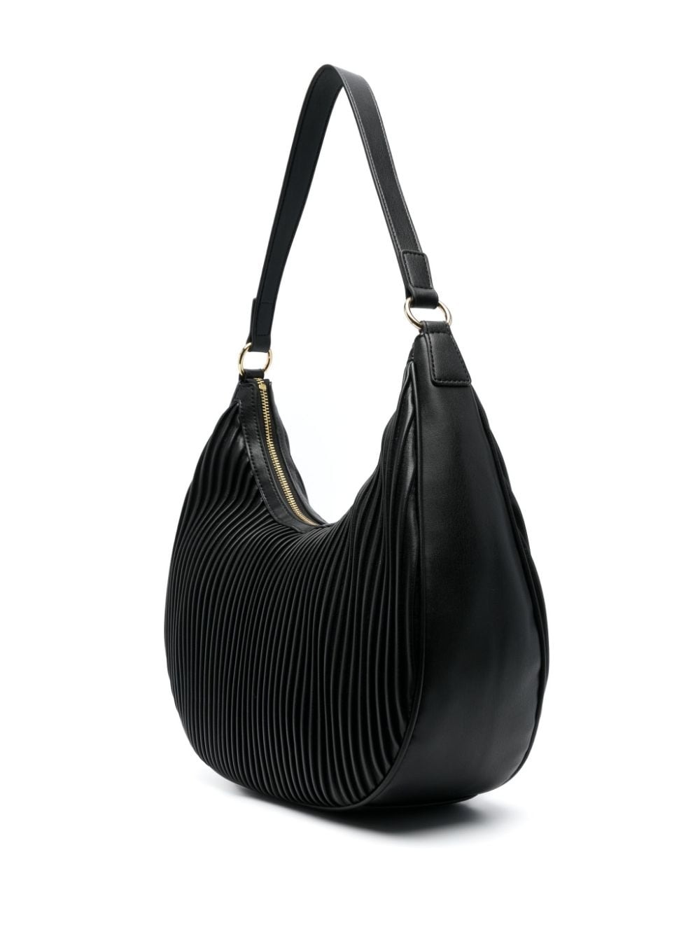 enamel-heart pleated shoulder bag - 3