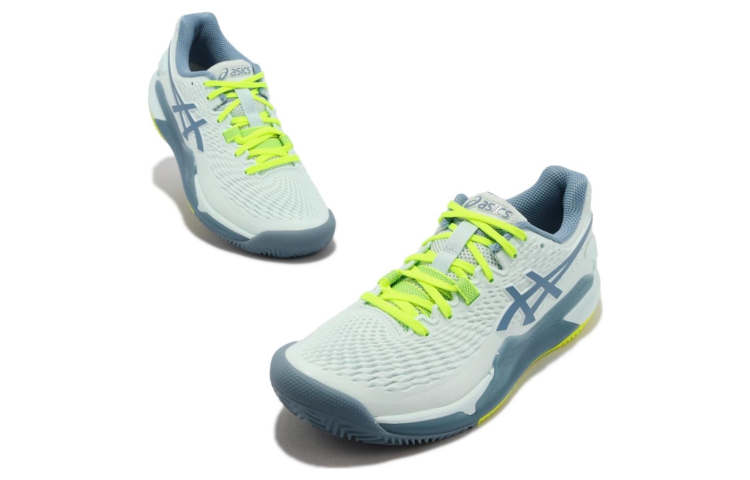 (WMNS) ASICS GEL-Resolution 9 Clay 'Restful Teal Yellow' 1042A224400 - 4