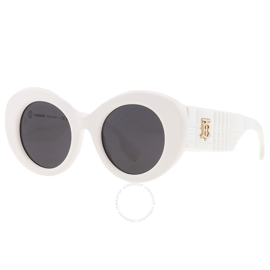 Burberry Dark Gray Round Ladies Sunglasses BE4370U 300787 49 - 2