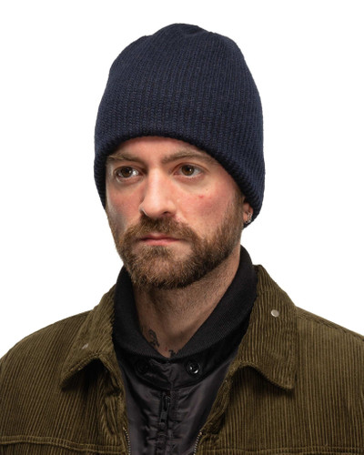 Engineered Garments Beanie Wool Poly Sweater Knit Navy outlook