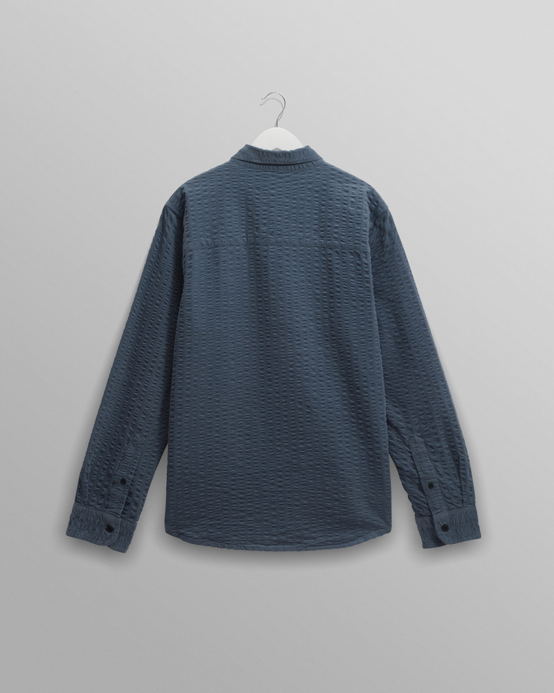 Shelly - Blue Seersucker Corduroy Shirt 8