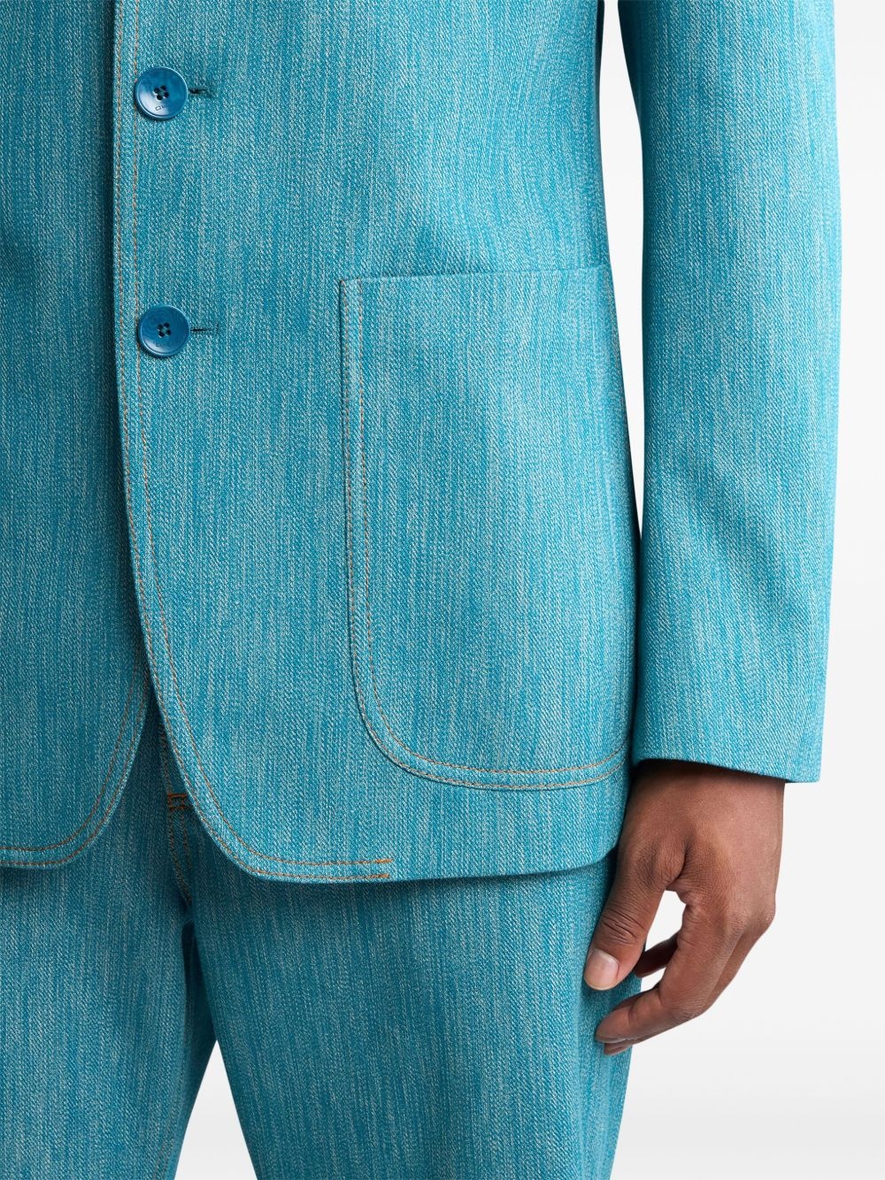 slub-texture blazer - 4