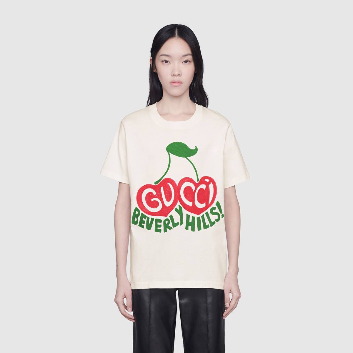 Gucci "Beverly Hills" cherry print T-shirt - 3