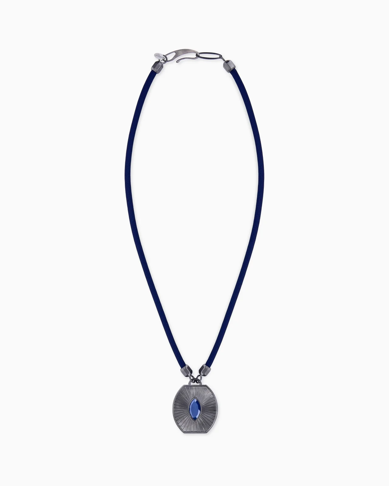 NECKLACE IN TIN ALLOY AND BRASS WITH GLASS - 1