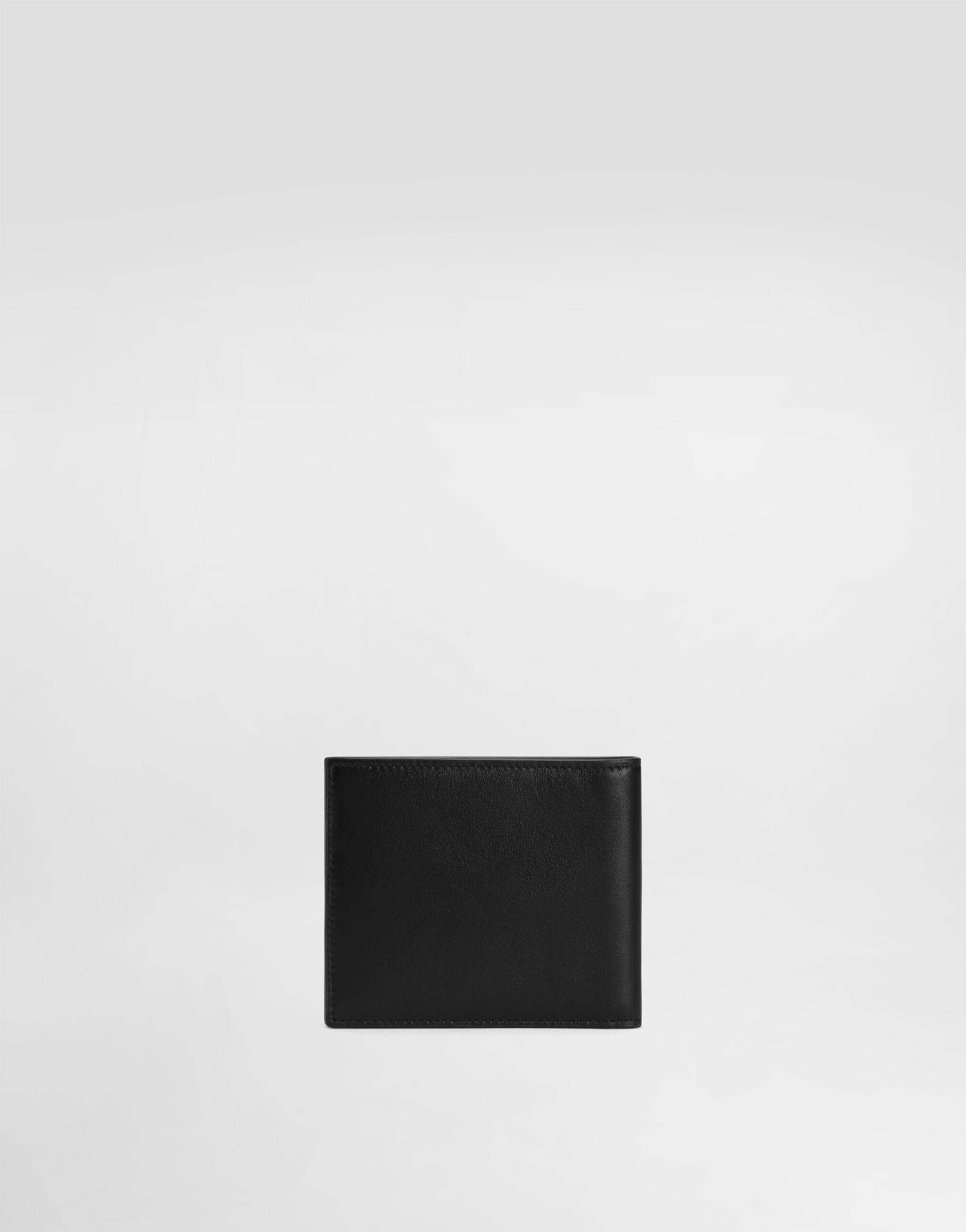 Calfskin bifold wallet with logo - 2