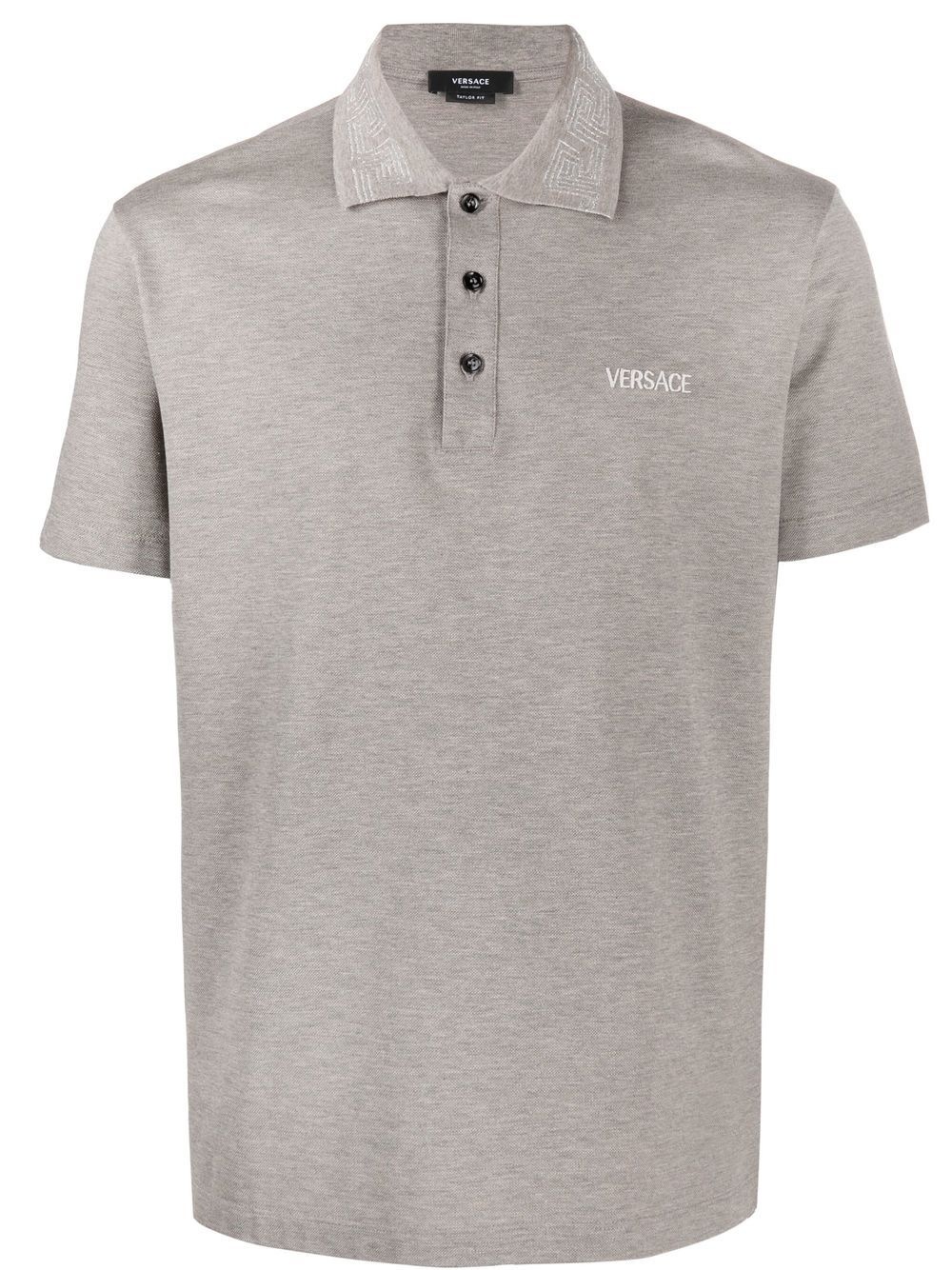 embroidered-logo polo shirt - 1