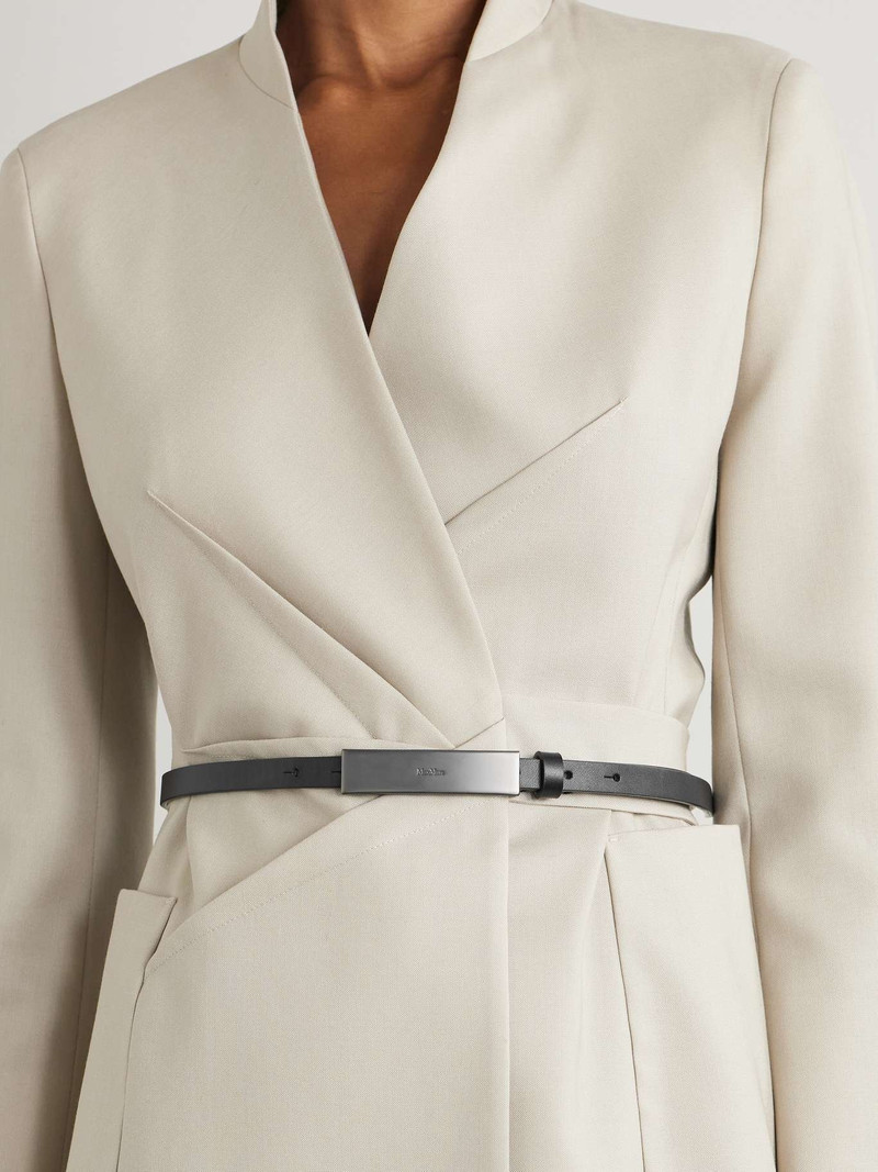 Max Mara Leather belt Black outlook
