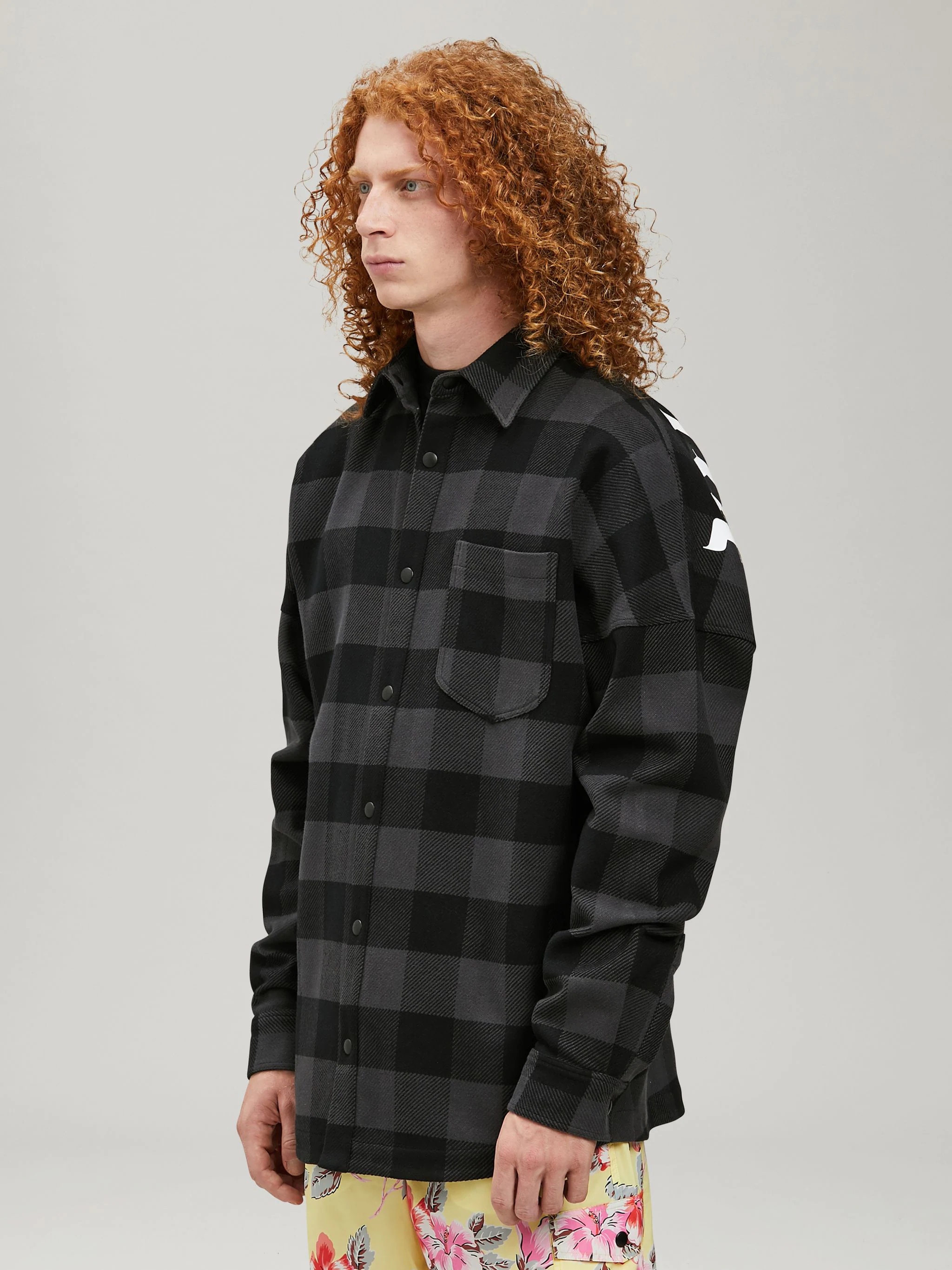 CURVED LOGO CHECKED SHIRT - 4