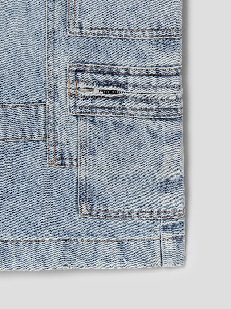 Denim Long Shorts - 5