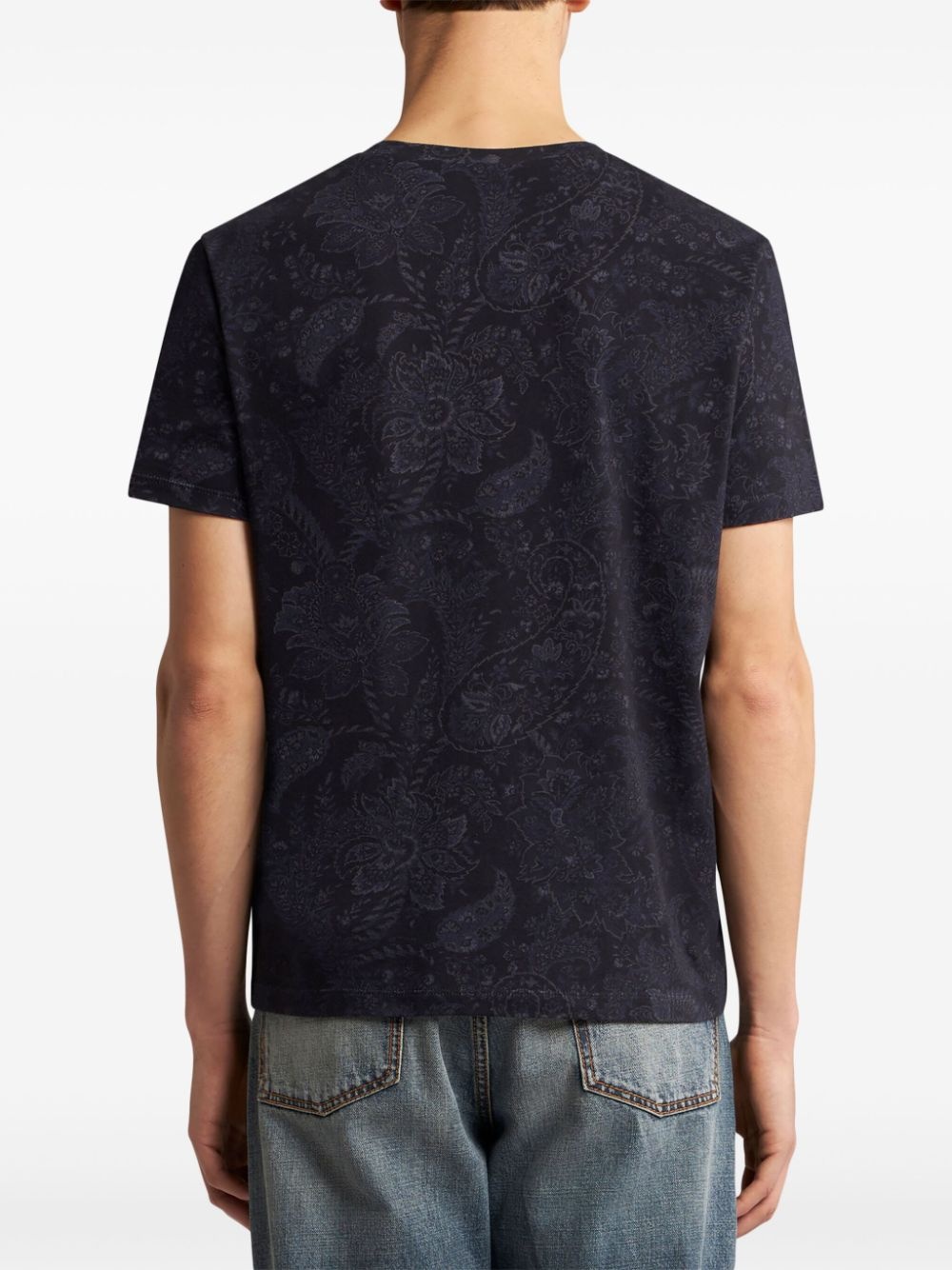 paisley-print jersey T-shirt - 3