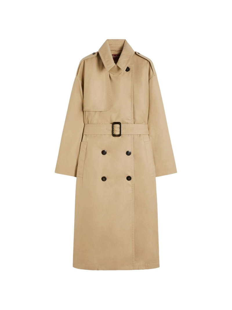 belted cotton trench coat 1