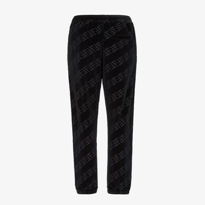 FENDI Black velvet pants outlook