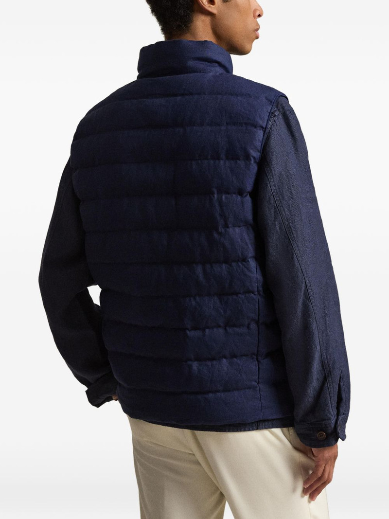 quilted linen gilet 4