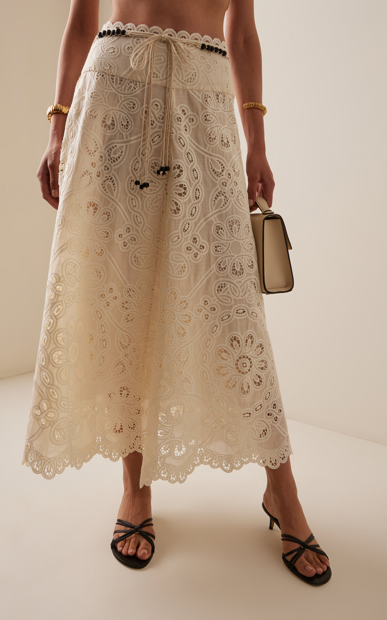 Rhiannon Lace Maxi Skirt ivory - 3