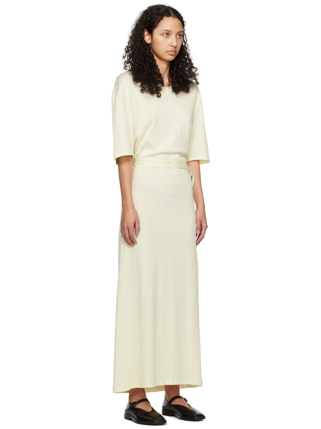 Yellow Belted Midi Dress - 2