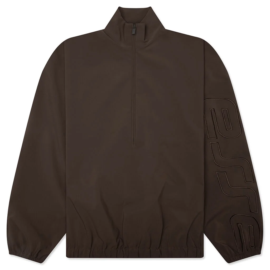 ACTIVE TRACE 1/2 ZIP TRACK JACKET - BROWN - 1