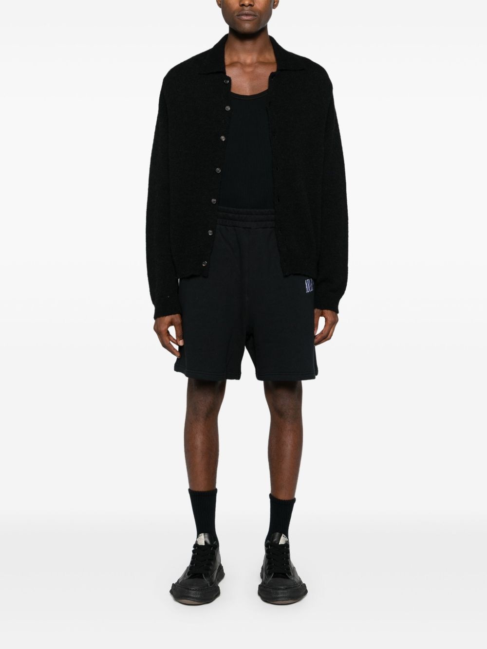 logo-embroidered track shorts - 2