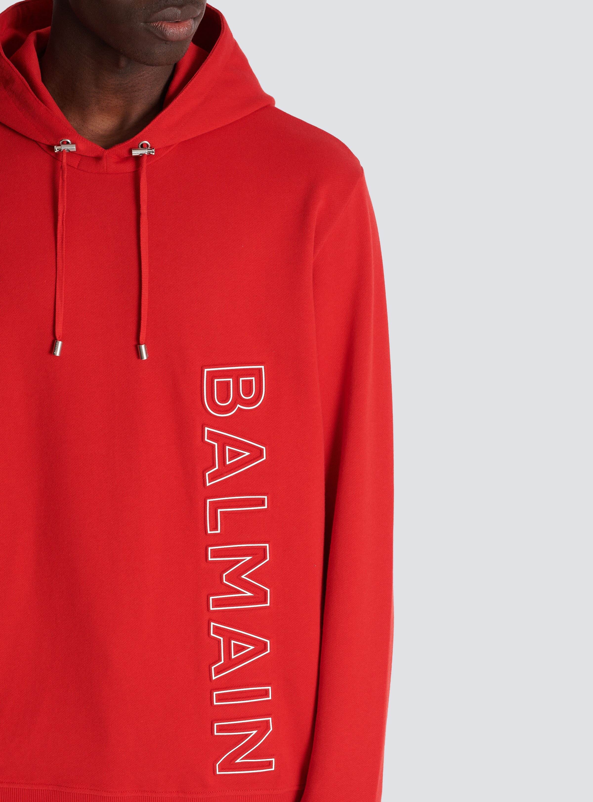 Embossed Balmain hooded sweatshirt - 8