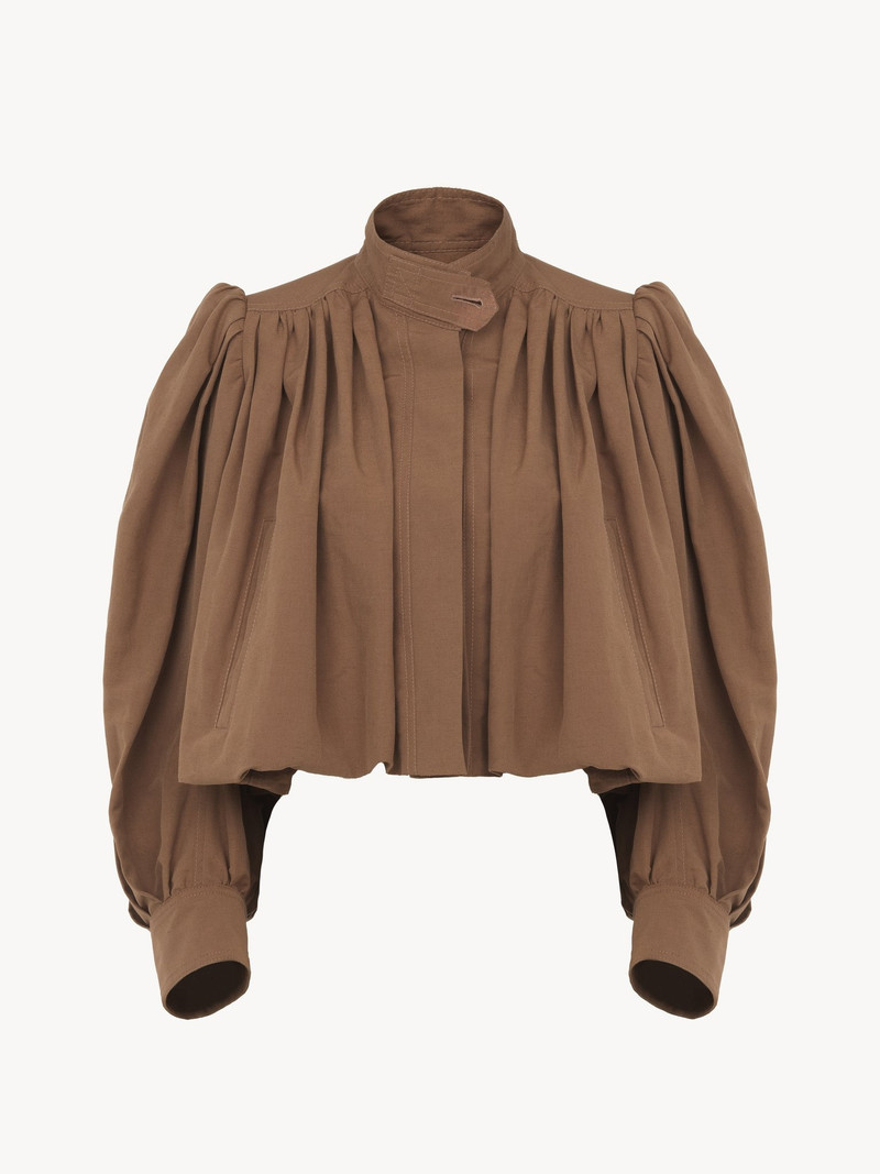 Chloé GATHERED BOULE JACKET IN LINEN & COTTON outlook