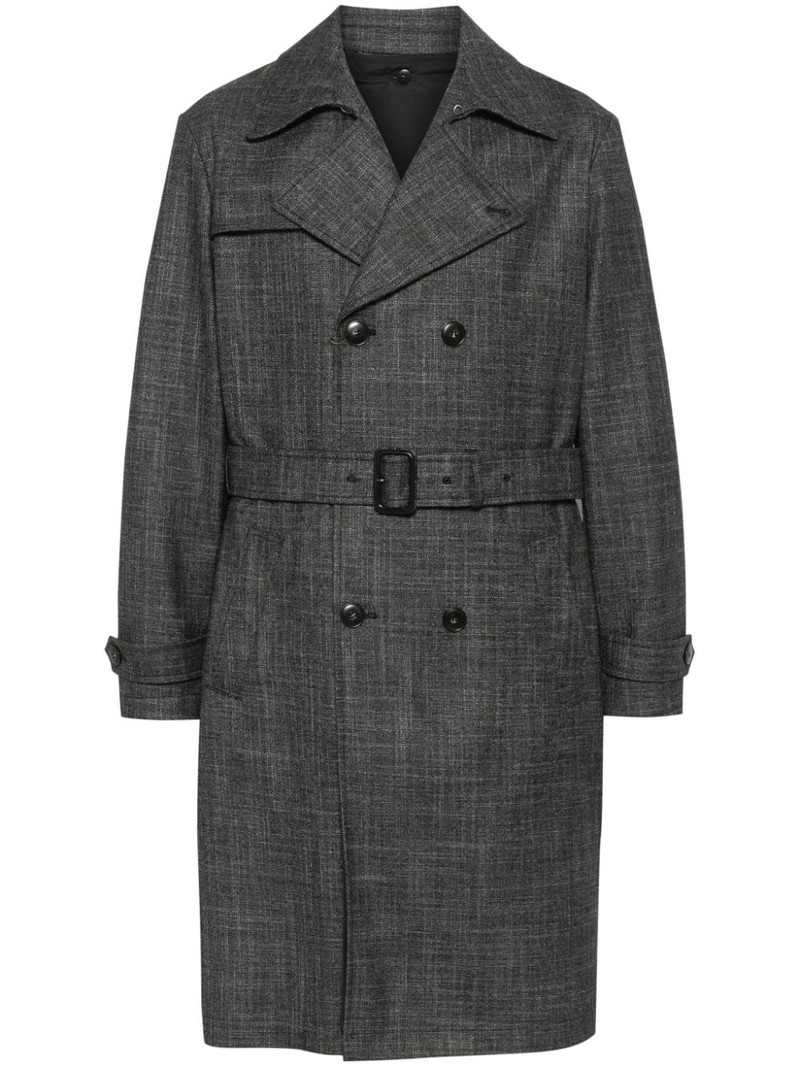 mélange trench coat - 1