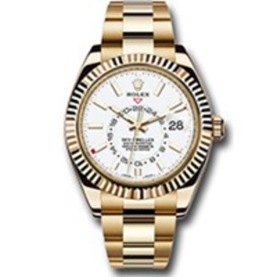 Rolex Sky-Dweller White Dial Automatic Men's 18kt Yellow Gold Oyster Watch 326938WSO - 2