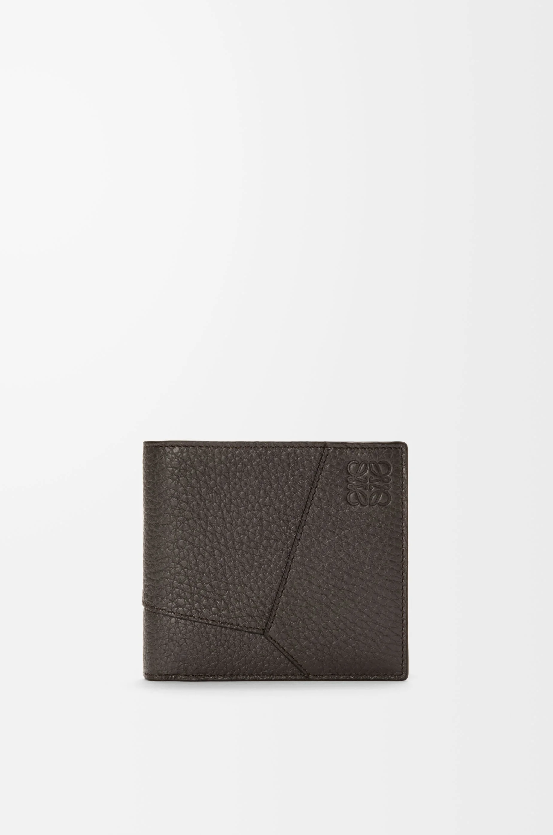 Puzzle bifold coin wallet in supple grained calfskin - 1