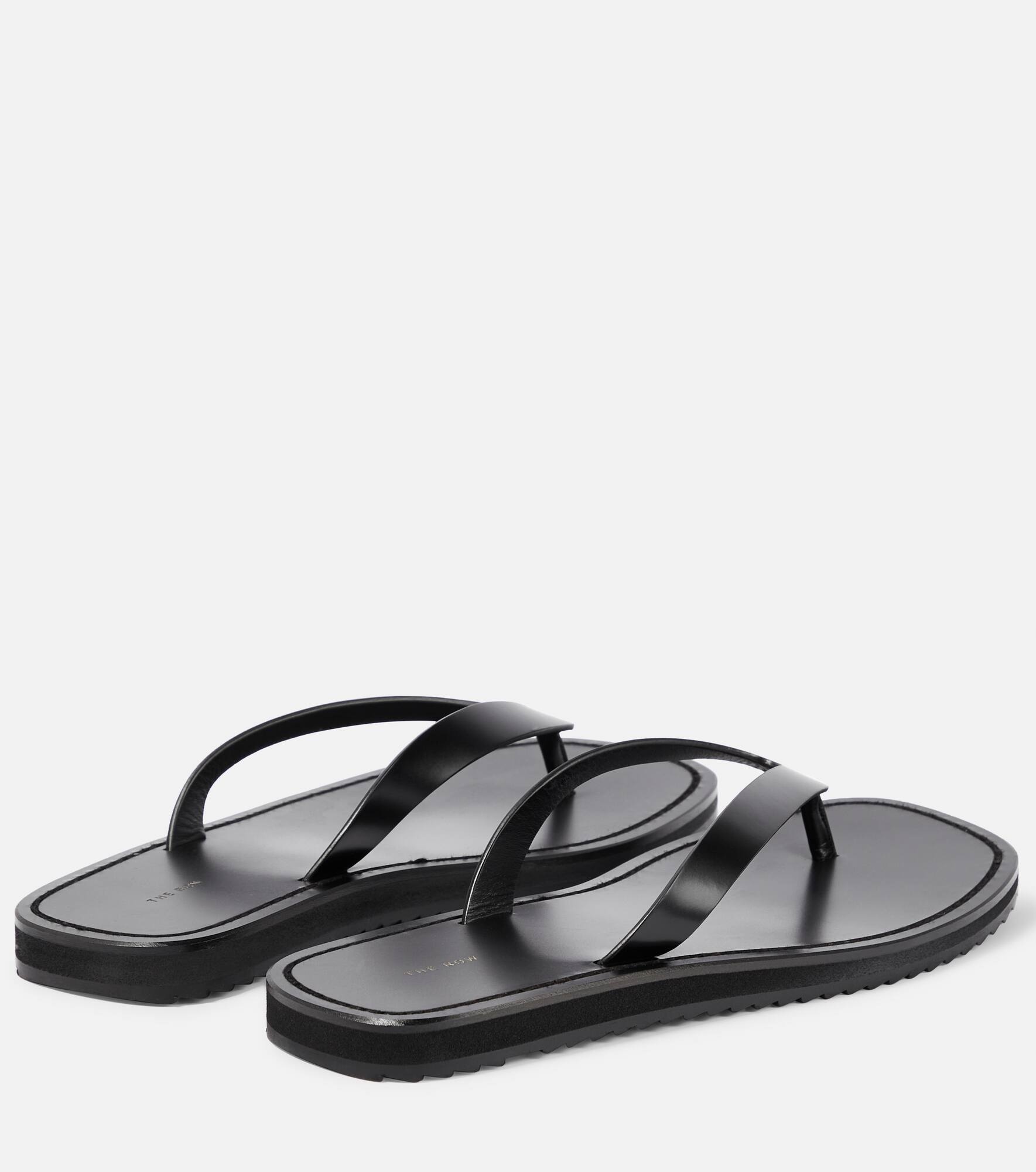 Leather thong sandals - 3