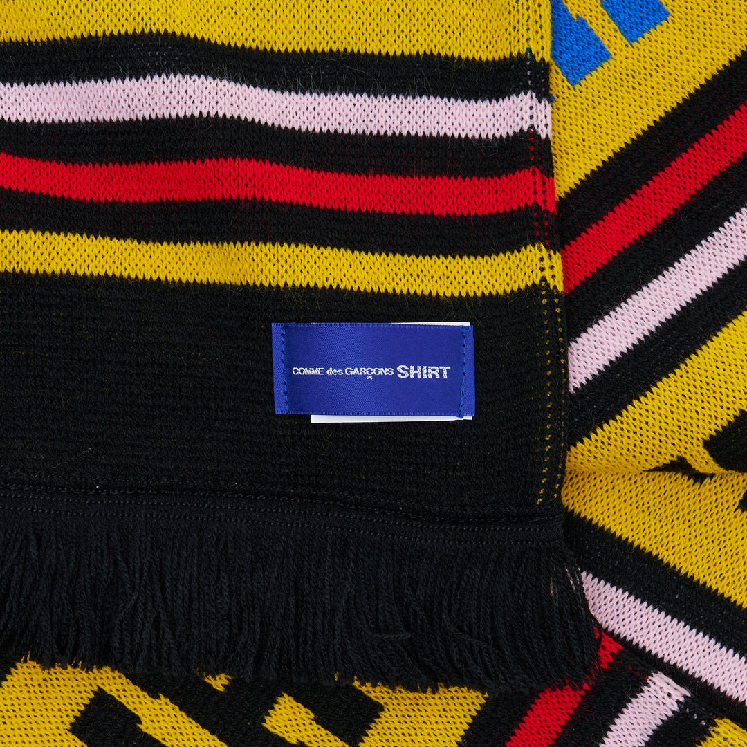 Knitted Jacquard Acrylic Football Scarf - 2