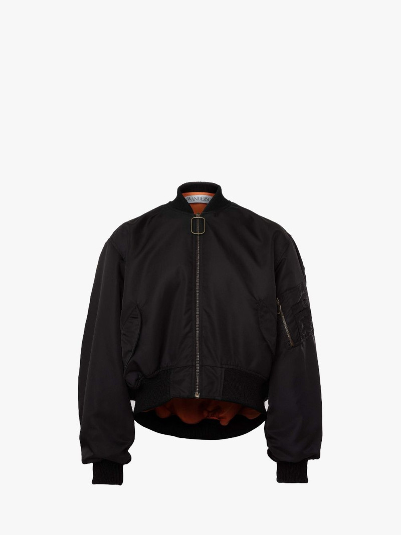 CURVED HEM BOMBER JACKET 1