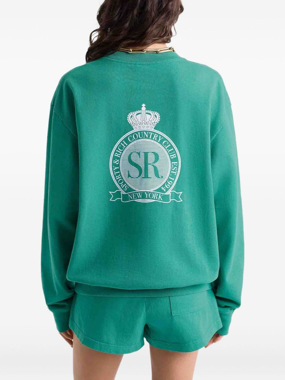 embroidered-logo sweater - 3