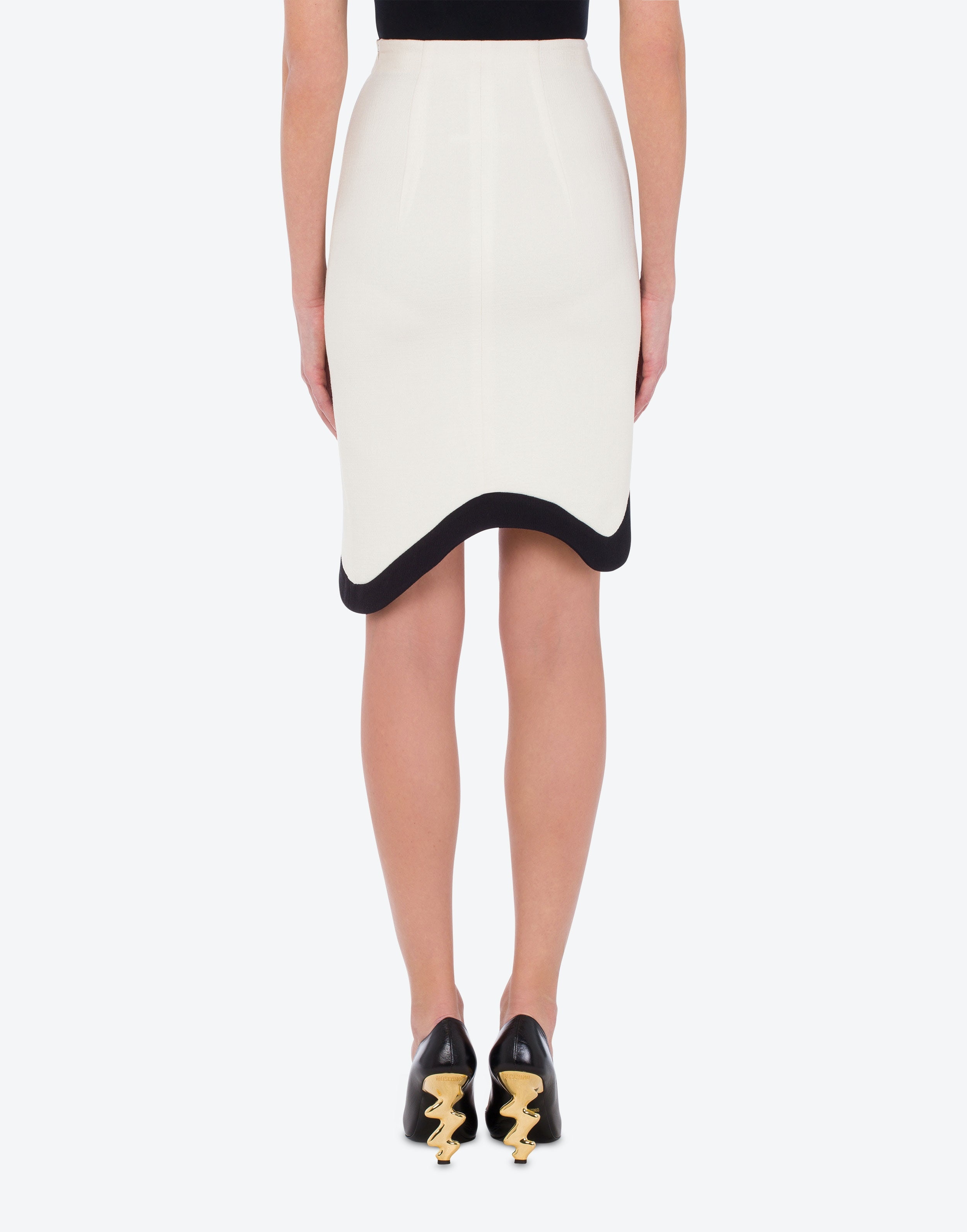 MORPHED EFFECT STRETCH CRÊPE SKIRT - 3