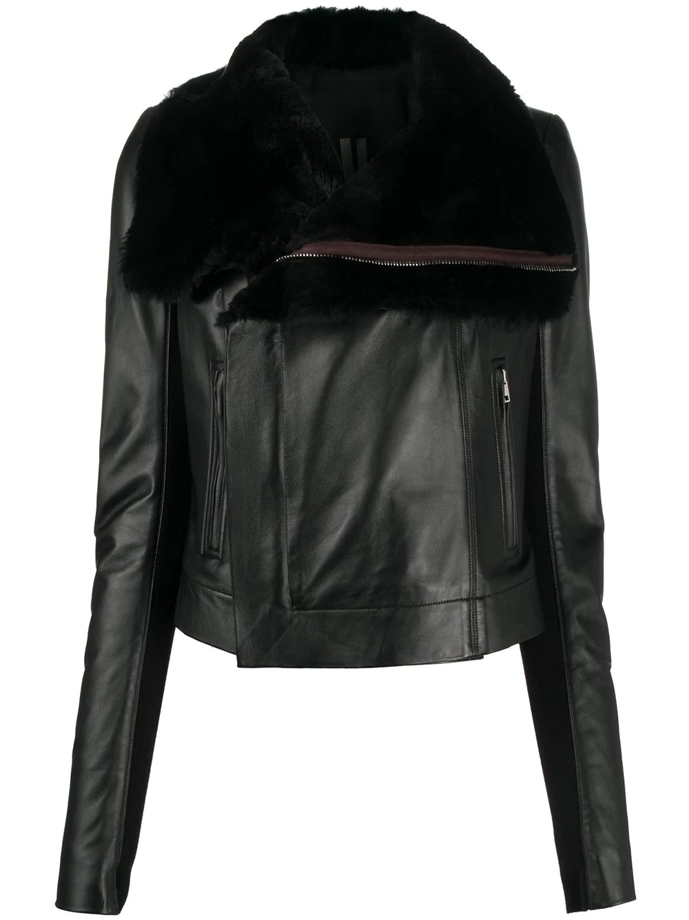 leather biker jacket - 1