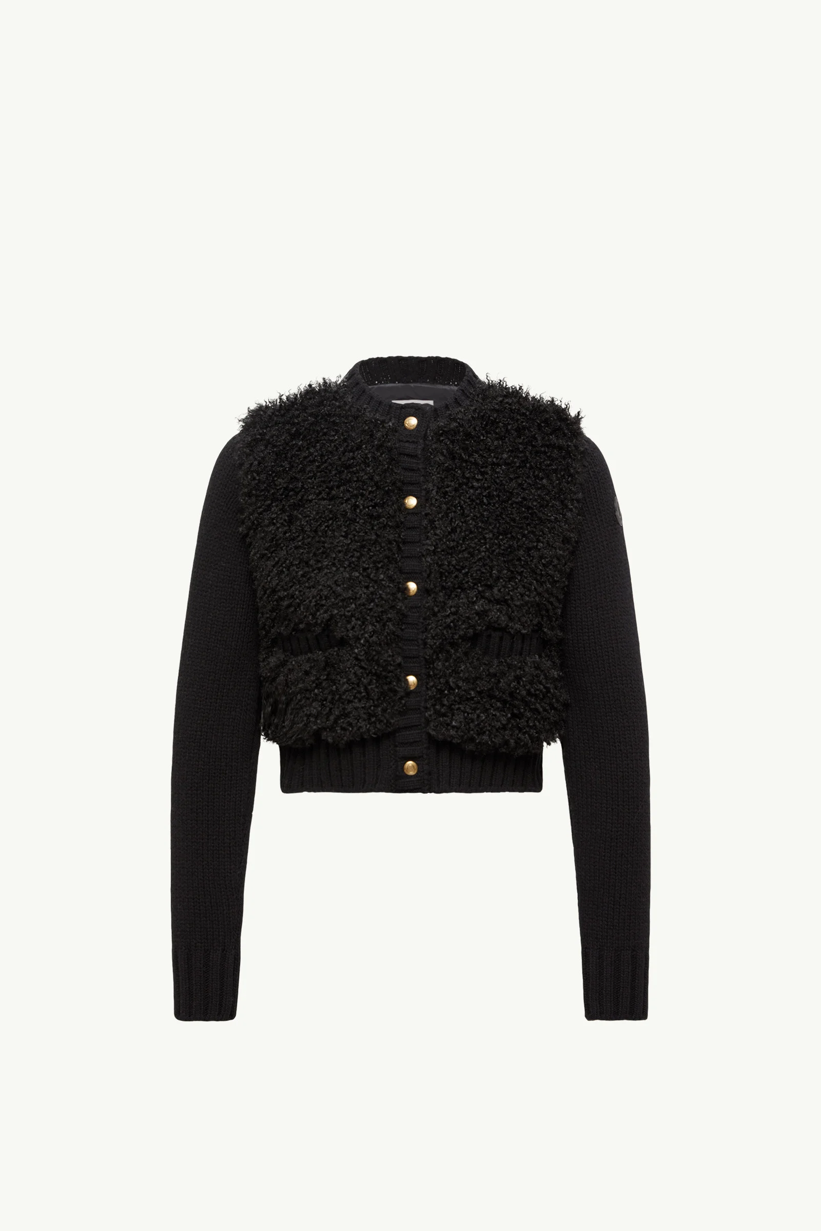 Padded Wool & Teddy Cardigan - 1