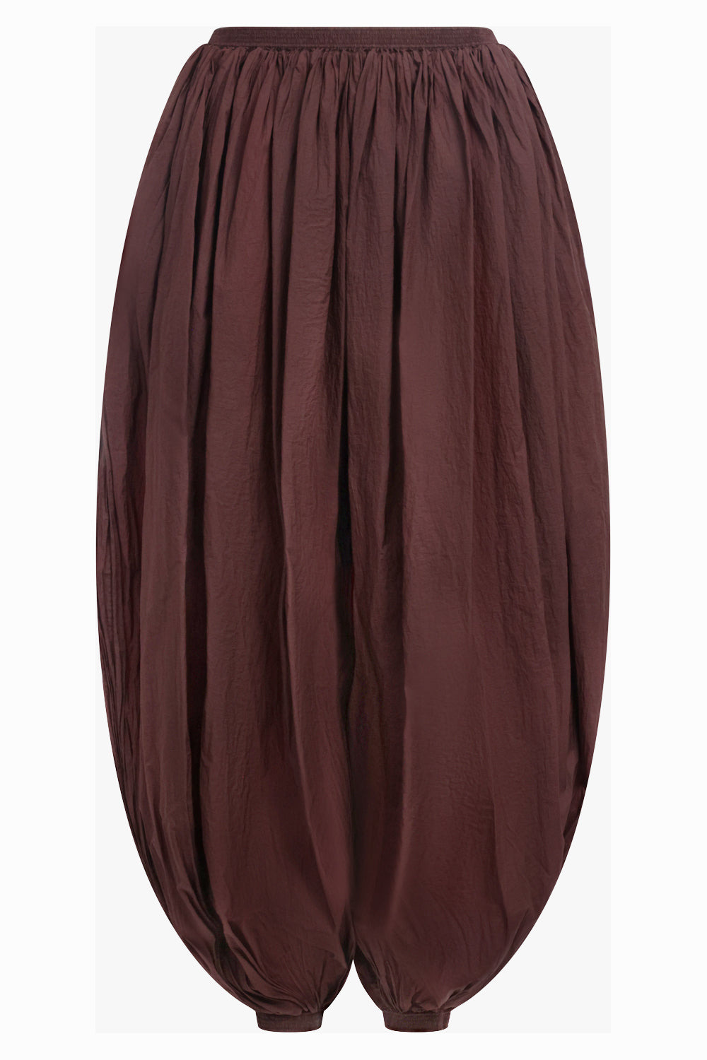 LIGHTWEIGHT ELASTIC WAIST BALLOON LEG PANT | AUBERGINE - 1