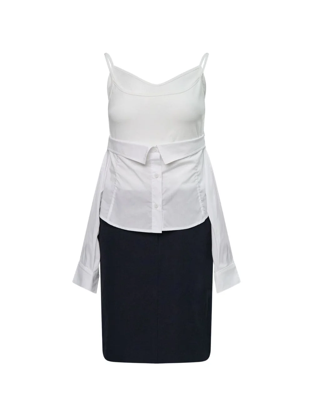 layered-effect dress - 1