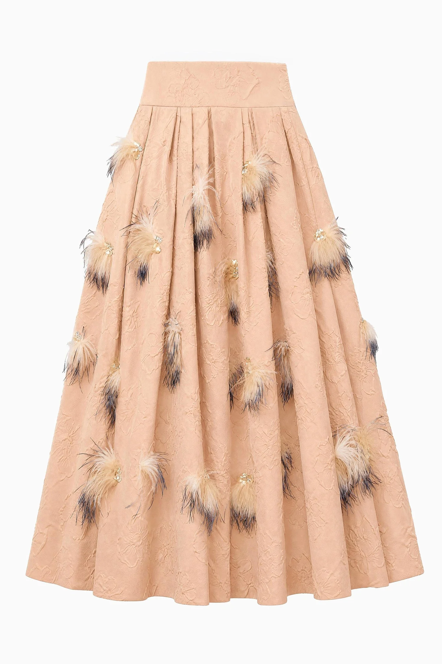 Angelique Cloque Skirt with Embellishment - 1