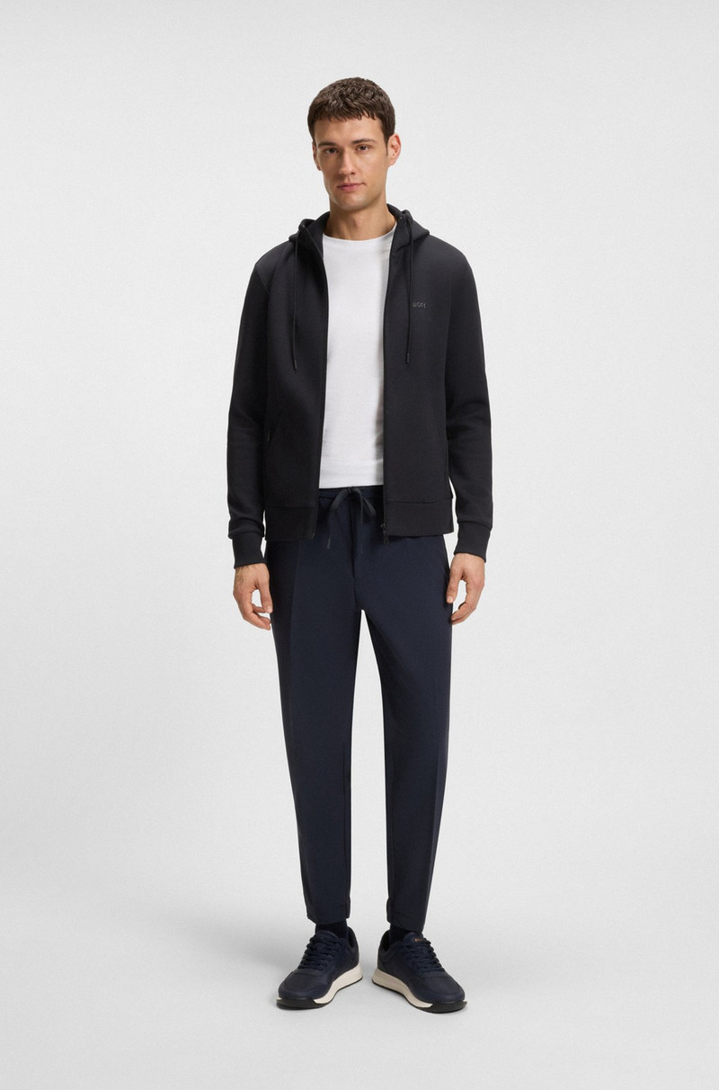BOSS STRETCH-COTTON ZIP-UP HOODIE WITH LOGO PRINT outlook