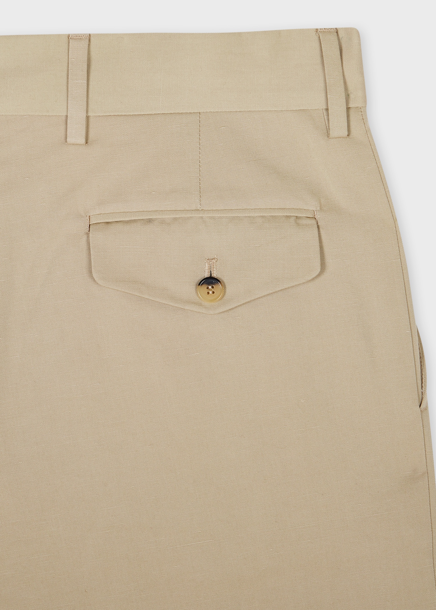 Tapered-Fit Beige Cotton-Linen Chinos - 2